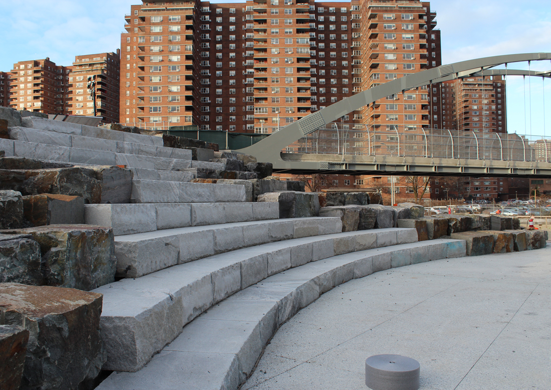 A rebuilt amphitheater for multi-use community programming also meets accessibility needs